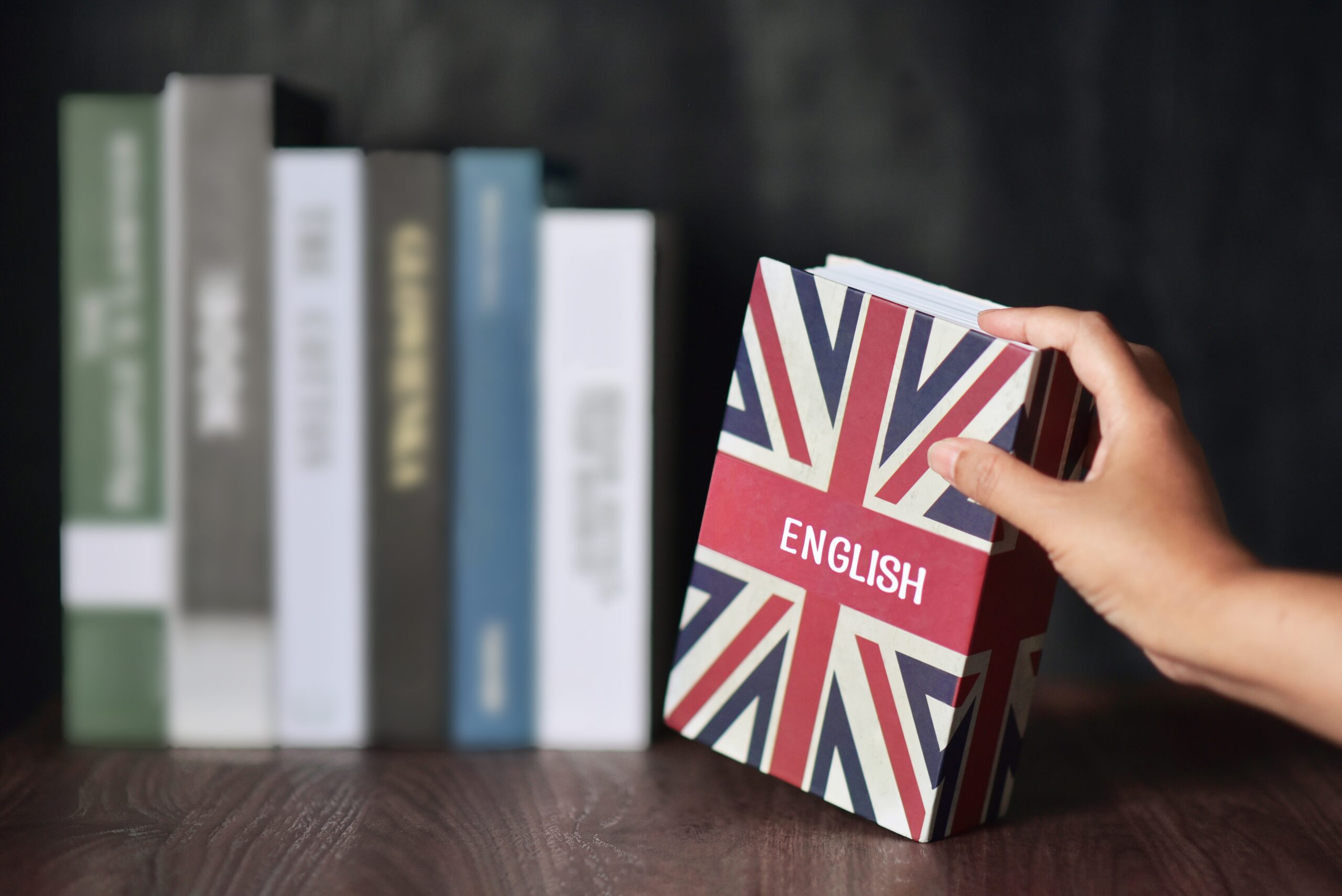 English,Book,Is,Selected,From,The,Bookshelf.,Learning,English,Fluently