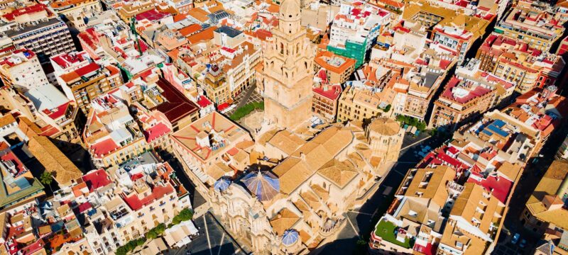 Veduta aerea di un centro urbano per il bando di mobilità internazionale